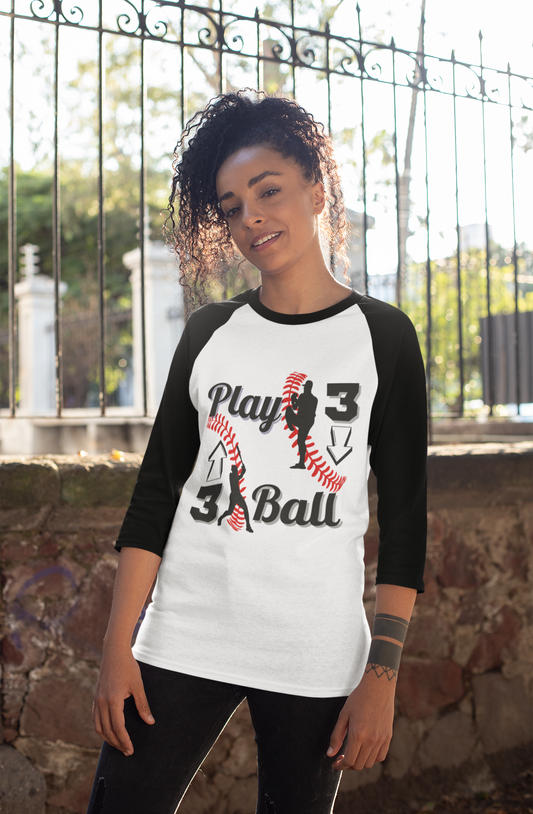 White with Black 3/4 Sleeves Cotton Women's Tee