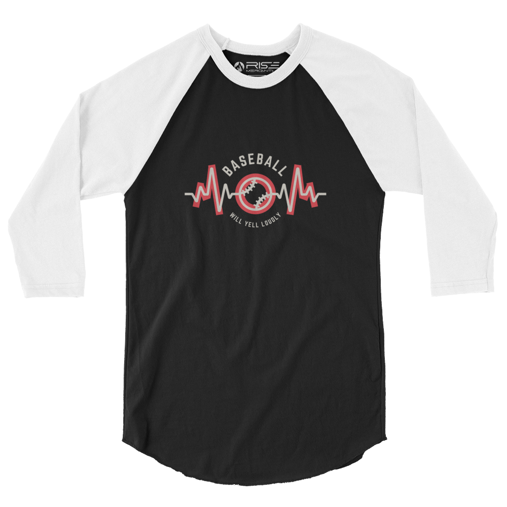 White/Black Raglan Tee (Baseball Mom)