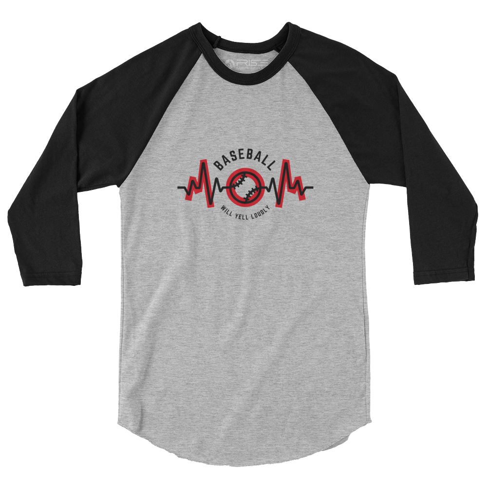 Black/Grey Raglan Tee (Baseball Mom)