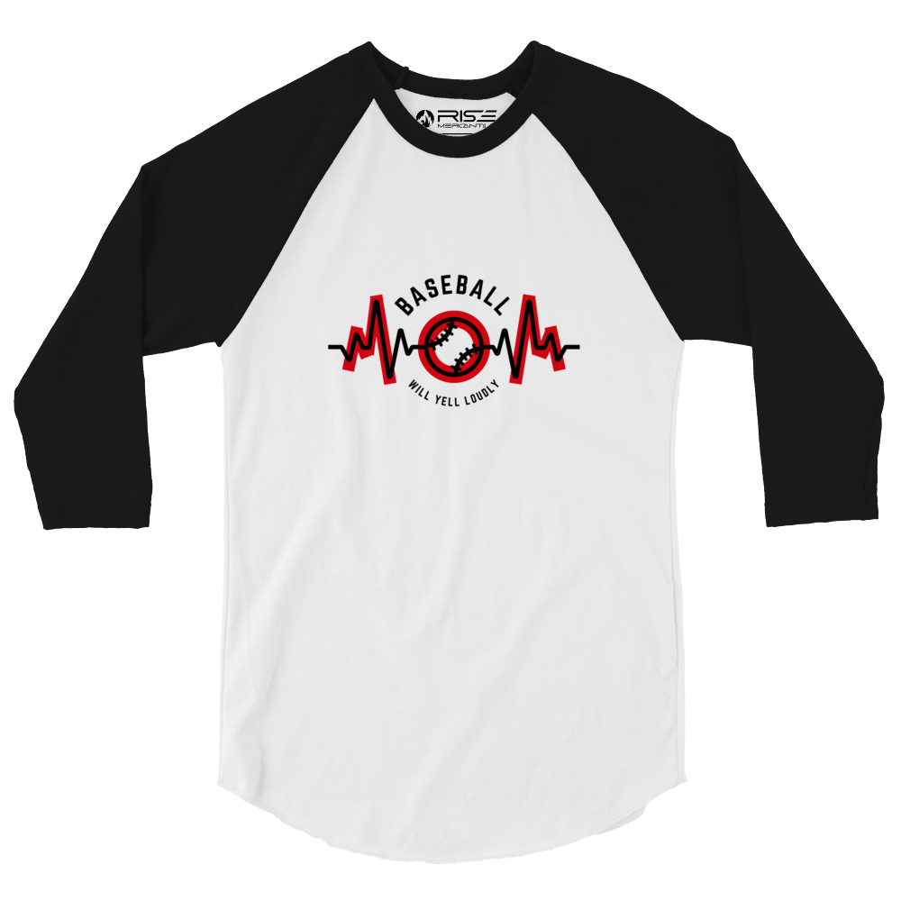 Black/White Raglan Tee (Baseball Mom)