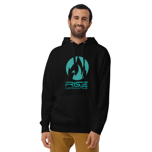 Rise Mercantile Original Teal Logo Hoodie Unisex