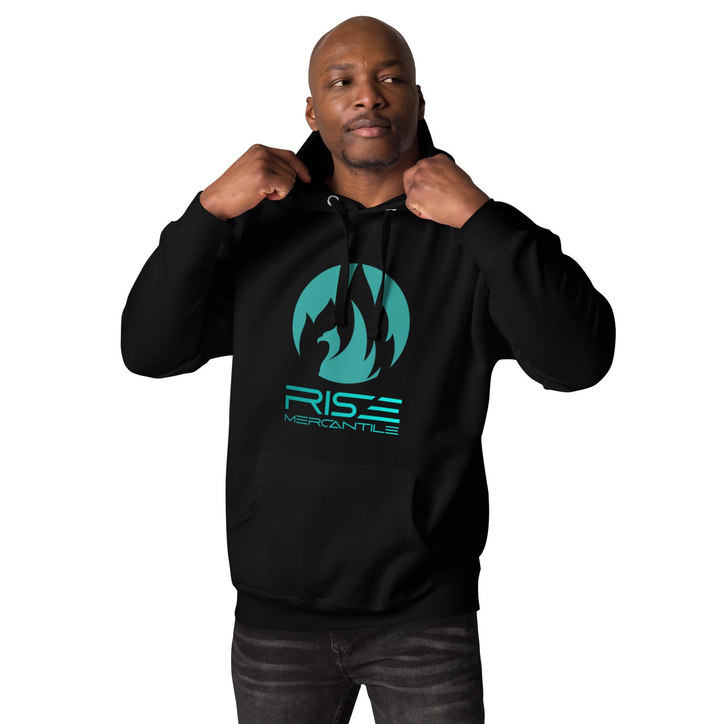 Rise Mercantile Original Teal Logo Hoodie Unisex