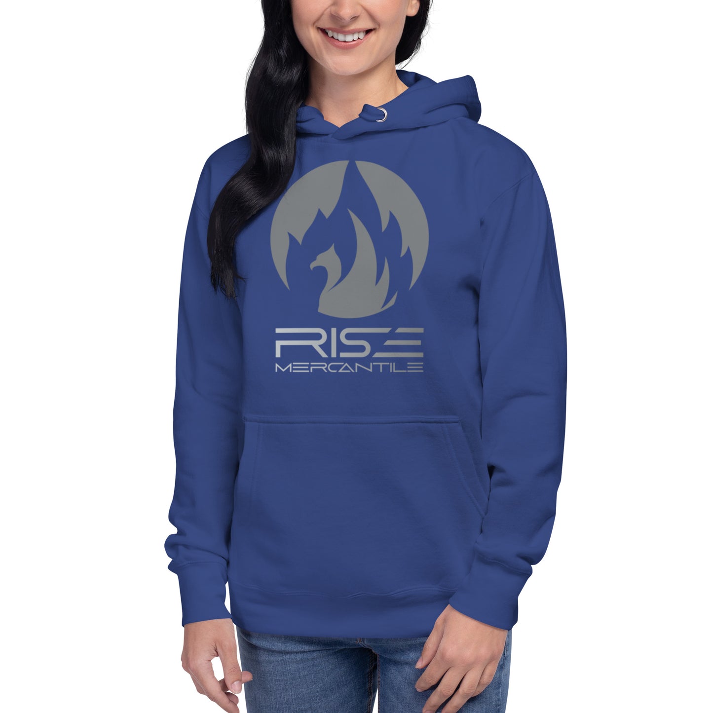 Rise Mercantile Grey Logo Hoodie Unisex