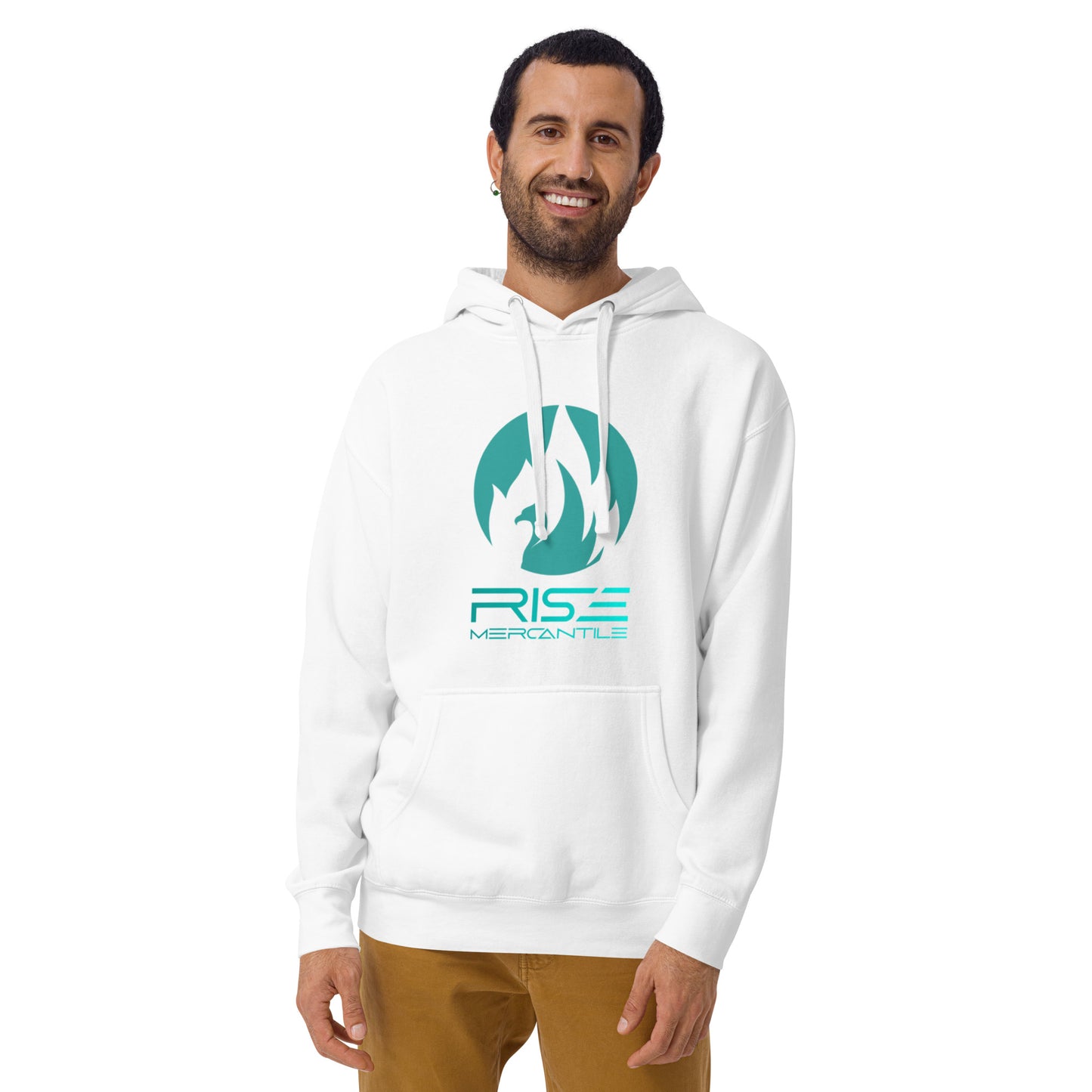 Rise Mercantile Original Teal Logo Hoodie Unisex